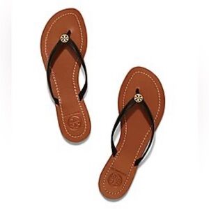 Tory Burch Black and Tan Sandals